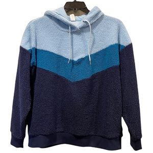 Xersion Blue Block Hoodie/Sweatshirt